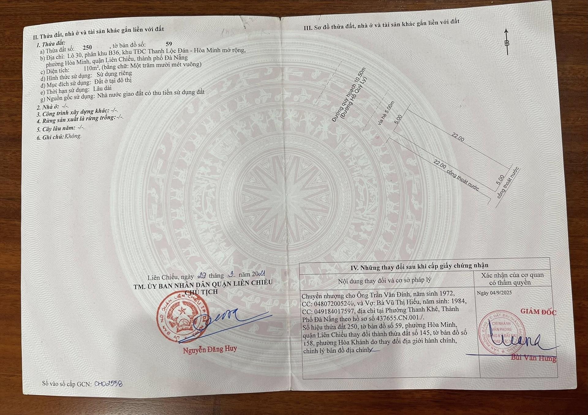 Cần bán nhanh nền đất 110 m2 tại Đường Hồ Quý Ly - Thanh Khê Tây - Thanh Khê - Đà Nẵng, giá 7,9 tỷ