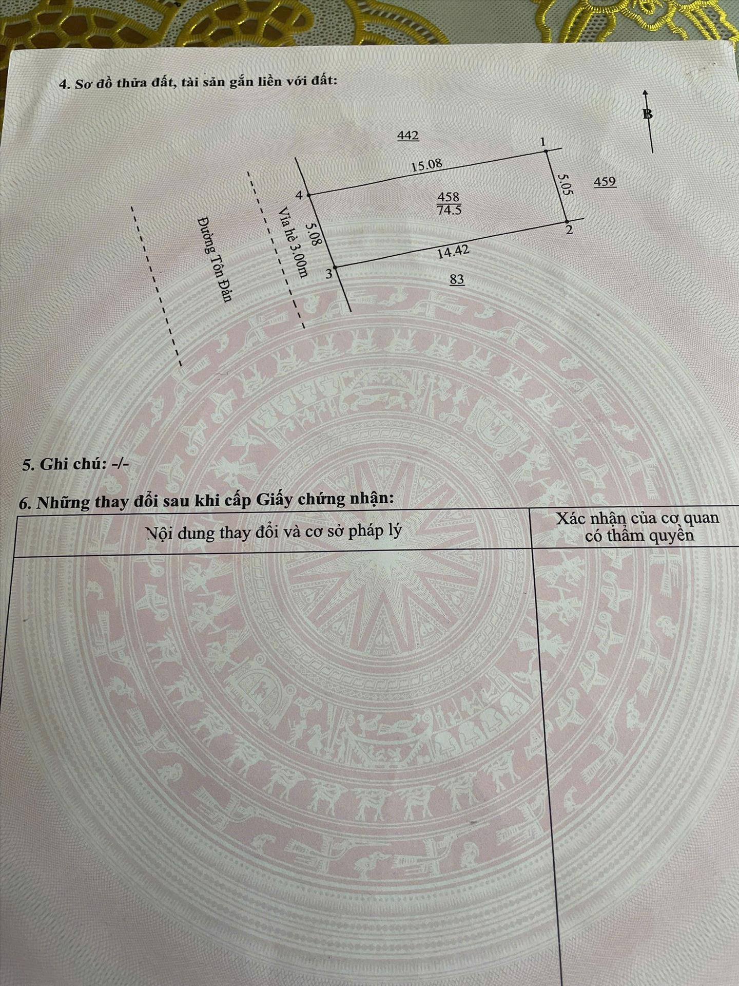 Sở hữu ngay lô đất nền 75 m2 tại Đường Tôn Đản - Hòa An - Cẩm Lệ - Đà Nẵng, giá 5,8 tỷ