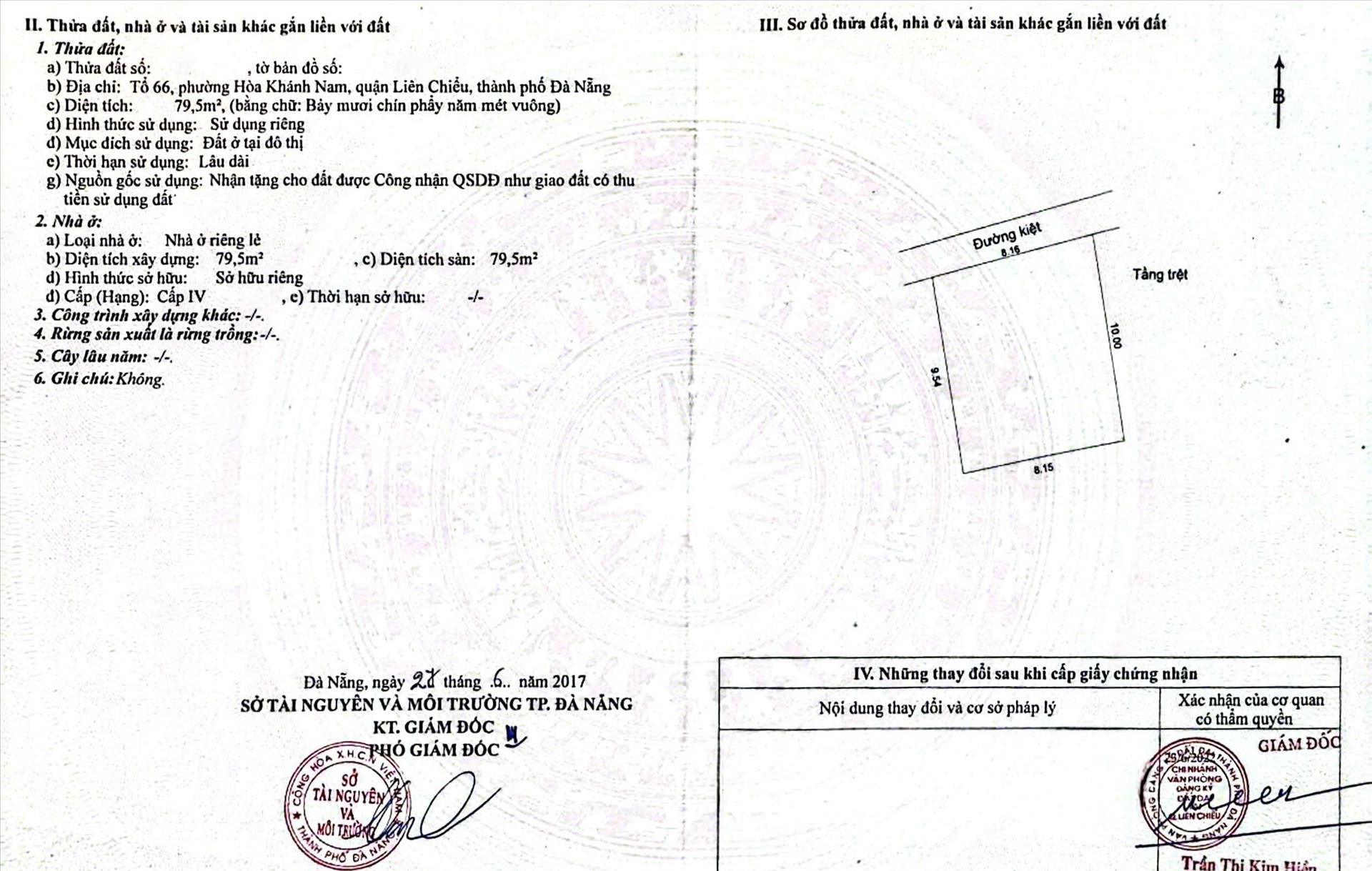 Bán gấp lô đất 80 m2 tại Phố Tôn Đức Thắng - Hòa Minh - Liên Chiểu - Đà Nẵng, giá 3,65 tỷ
