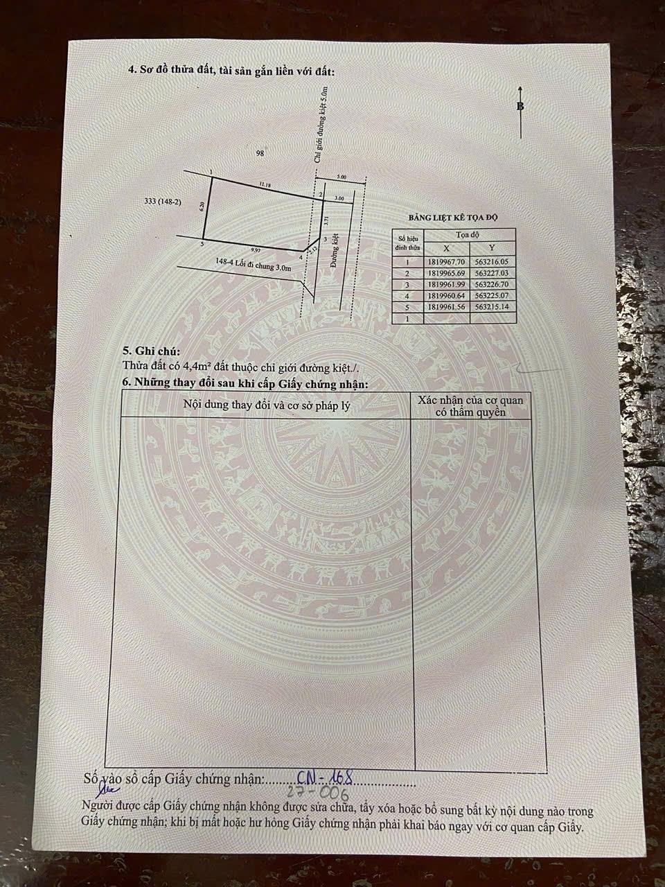 Sở hữu miếng đất 63,400001525878906 m2 tại Phước Vĩnh - Huế - Thừa Thiên Huế, giá 1,69 tỷ