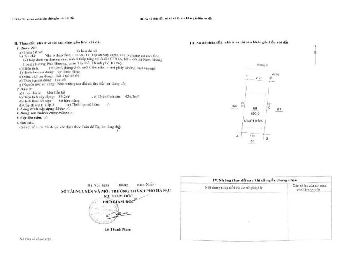 Cần bán biệt thự 150 m2, giá 57 tỷ tại Đường Lạc Long Quân - Phú Thượng - Tây Hồ - Hà Nội