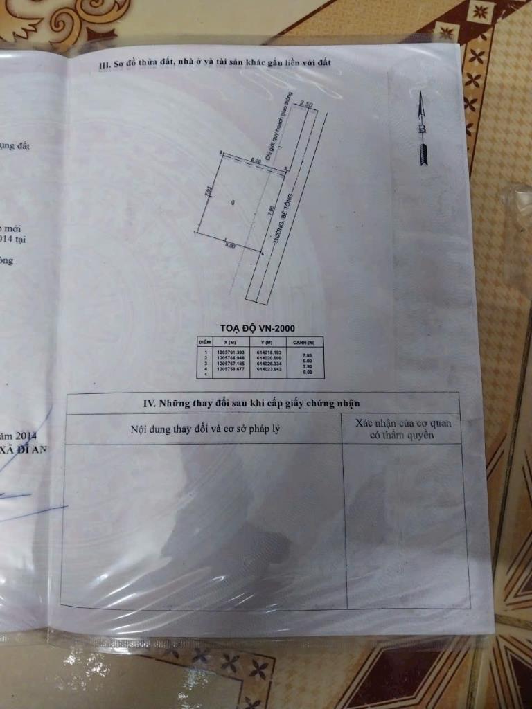 Bán nhà sổ hồng riêng 47,400001525878906 m2 tại Phường Đông Hòa - Dĩ An - Bình Dương, giá 2,49 tỷ