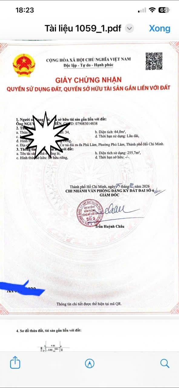 Bán nhanh nhà mặt phố 64 m2, hướng Nam tại Đường 10 - 13 - Quận 6 - TP Hồ Chí Minh, giá 11 tỷ