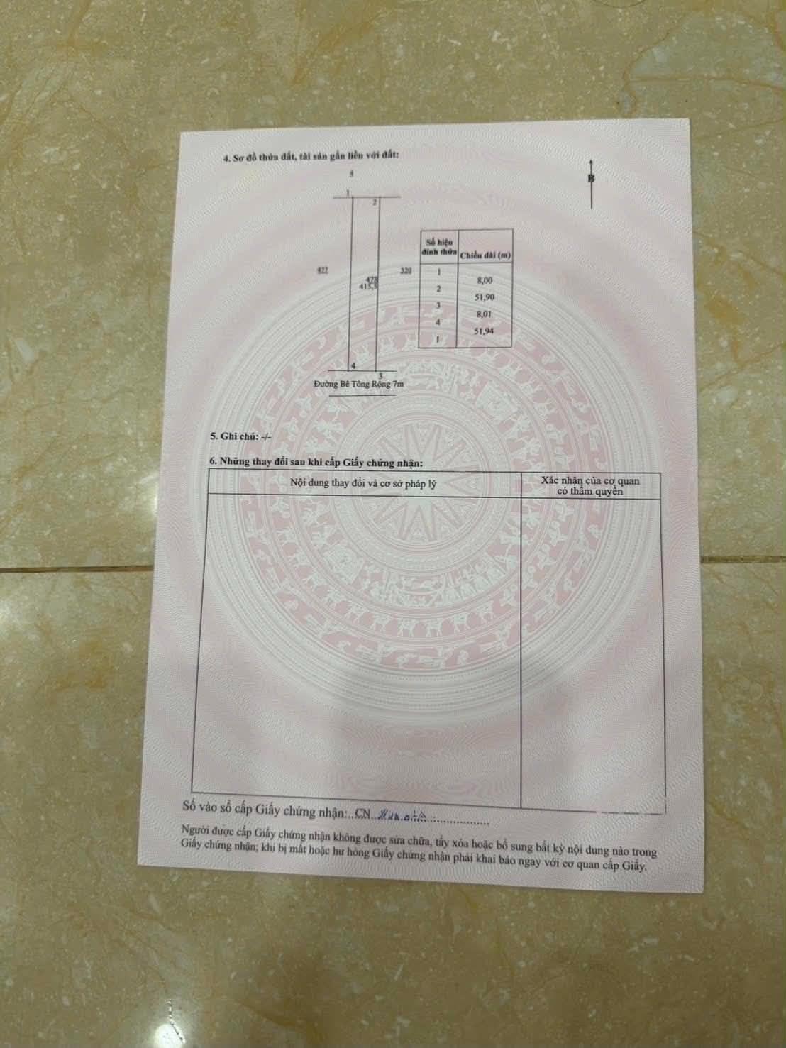 Cần bán miếng đất 415 m2 tại Xã Cam An Bắc - Cam Lâm - Khánh Hòa, giá 1,25 tỷ