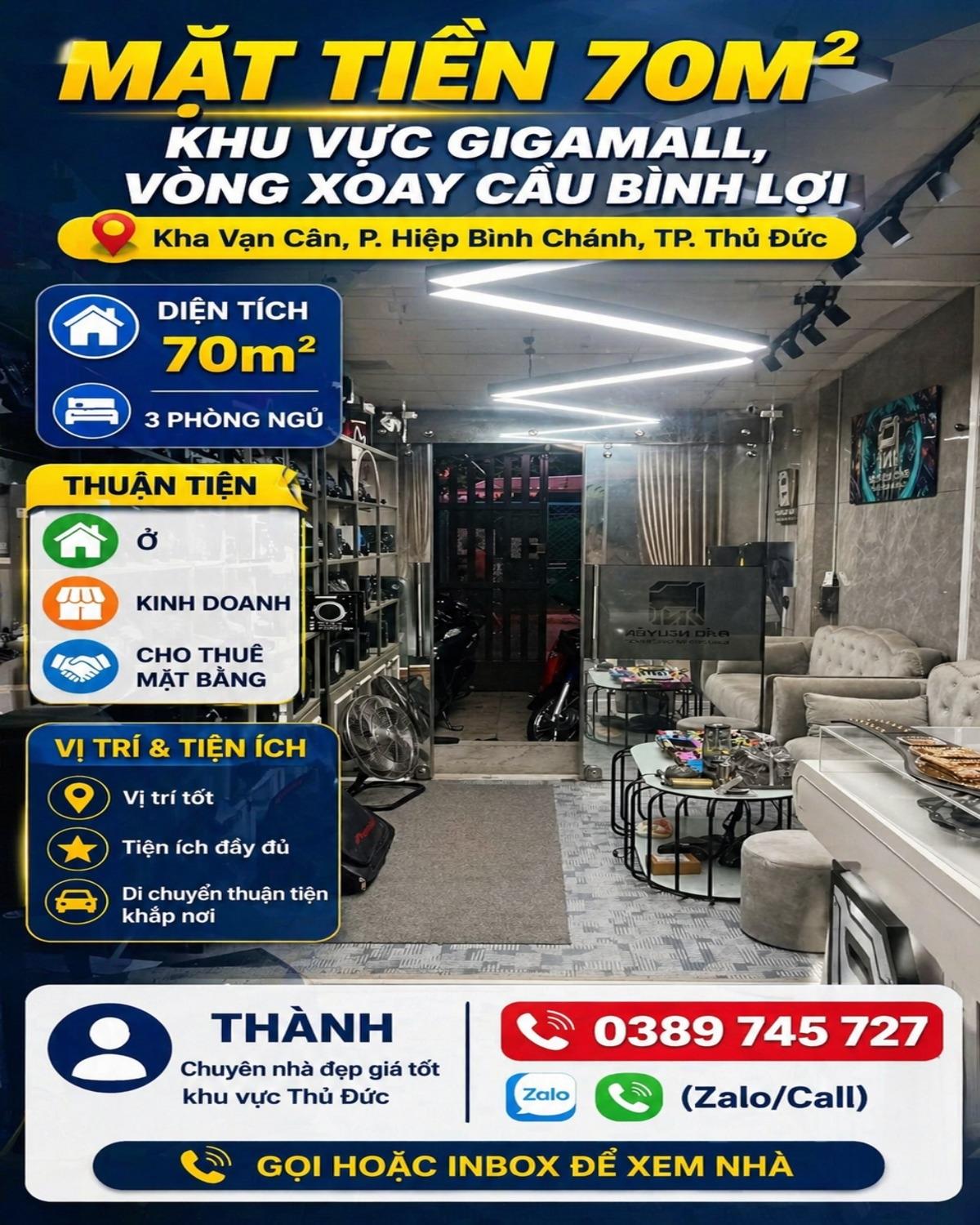 Bán gấp nhà riêng sổ đỏ 70 m2 tại Đường Kha Vạn Cân - Hiệp Bình Chánh - Thủ Đức, giá 6,6 tỷ