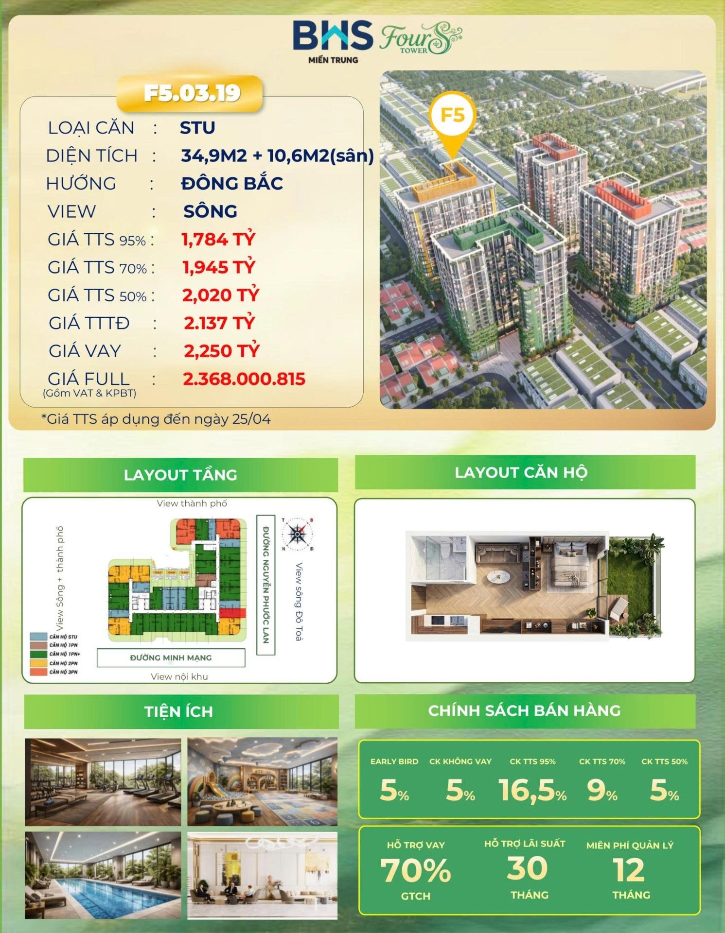 Chuyển nhượng chung cư 45 m2, giá 1,7 tỷ tại Đường Nguyễn Phước Lan - Hòa Xuân - Cẩm Lệ - Đà Nẵng
