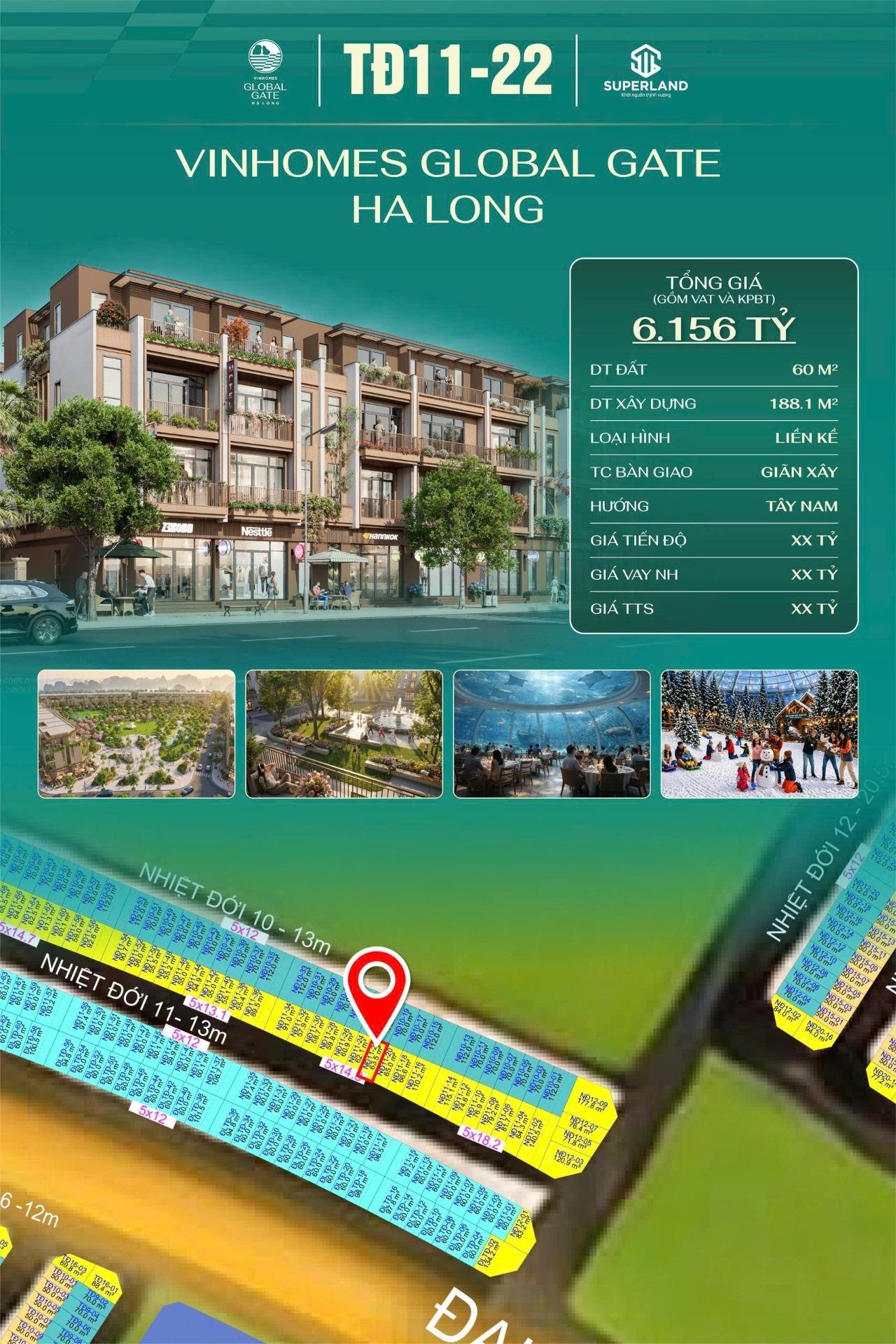 Cần bán ngay biệt thự siêu đẹp 60 m2, giá 6,16 tỷ tại Đường 18 - Tuần Châu - Hạ Long - Quảng Ninh