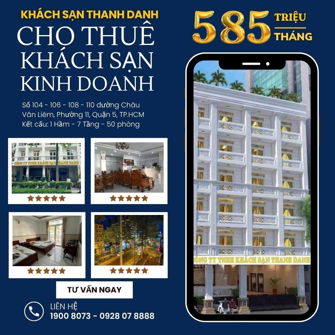 Cần cho thuê nhà phố tại Đường Châu Văn Liêm - 11 - Quận 5, 320 m2, giá 585 tr/tháng