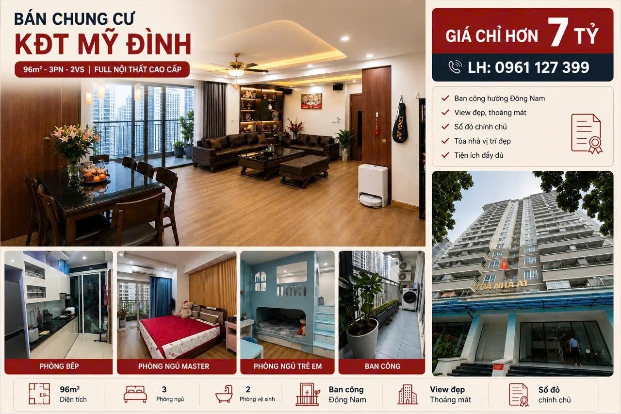 Cần bán gấp bán nhanh nhà chung cư 96 m2, giá 7,58 tỷ tại Nam Từ Liêm - Hà Nội
