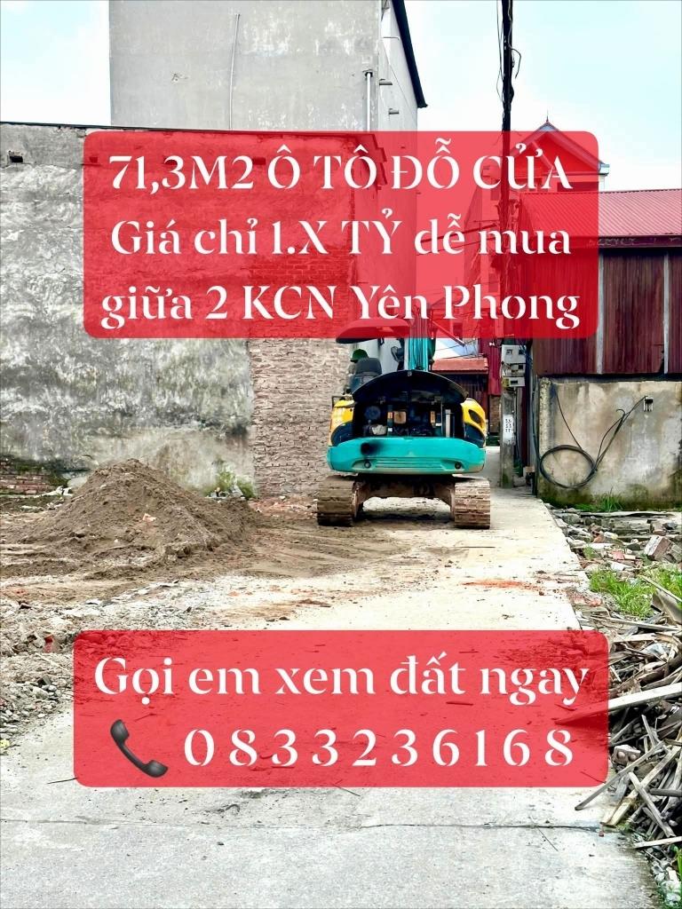 Sở hữu lô đất 71 m2 tại Xã Yên Trung - Yên Phong - Bắc Ninh, thỏa thuận