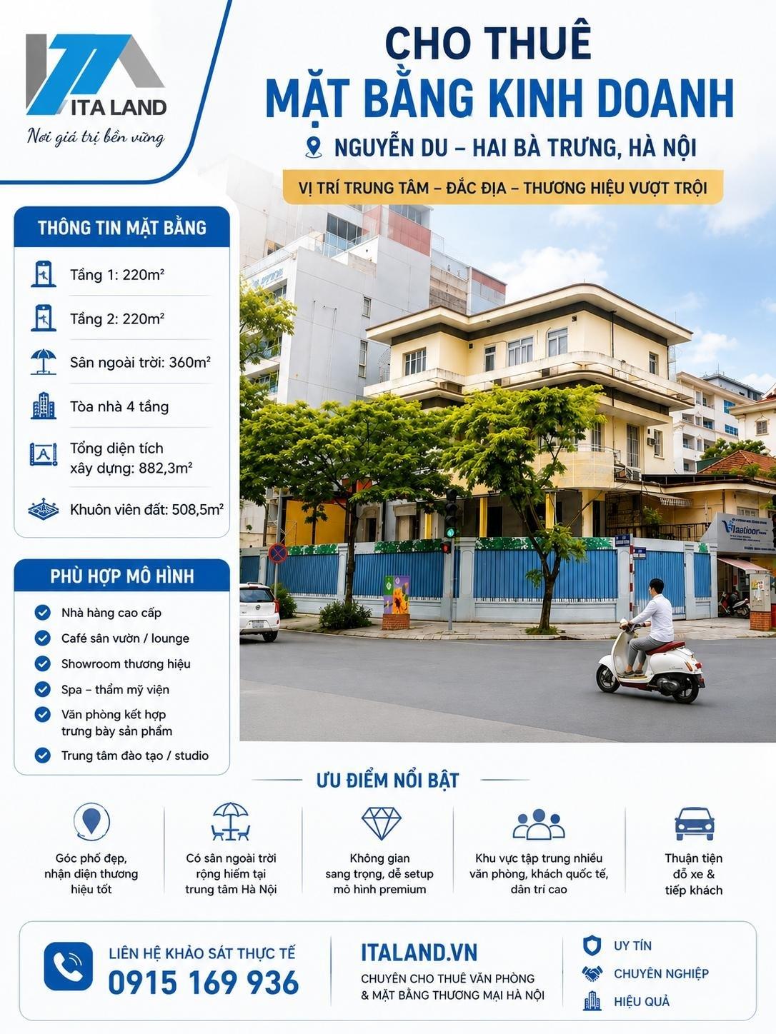 Cho thuê nhà phố tại Quận Hai Bà Trưng - Hà Nội, 508 m2, giá tốt