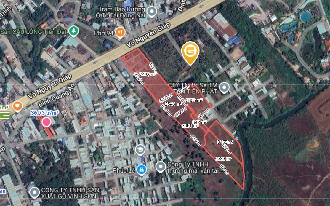 Chính chủ bán quỹ đất rộng 27770m² mặt tiền đường lớn Võ Nguyên Giáp