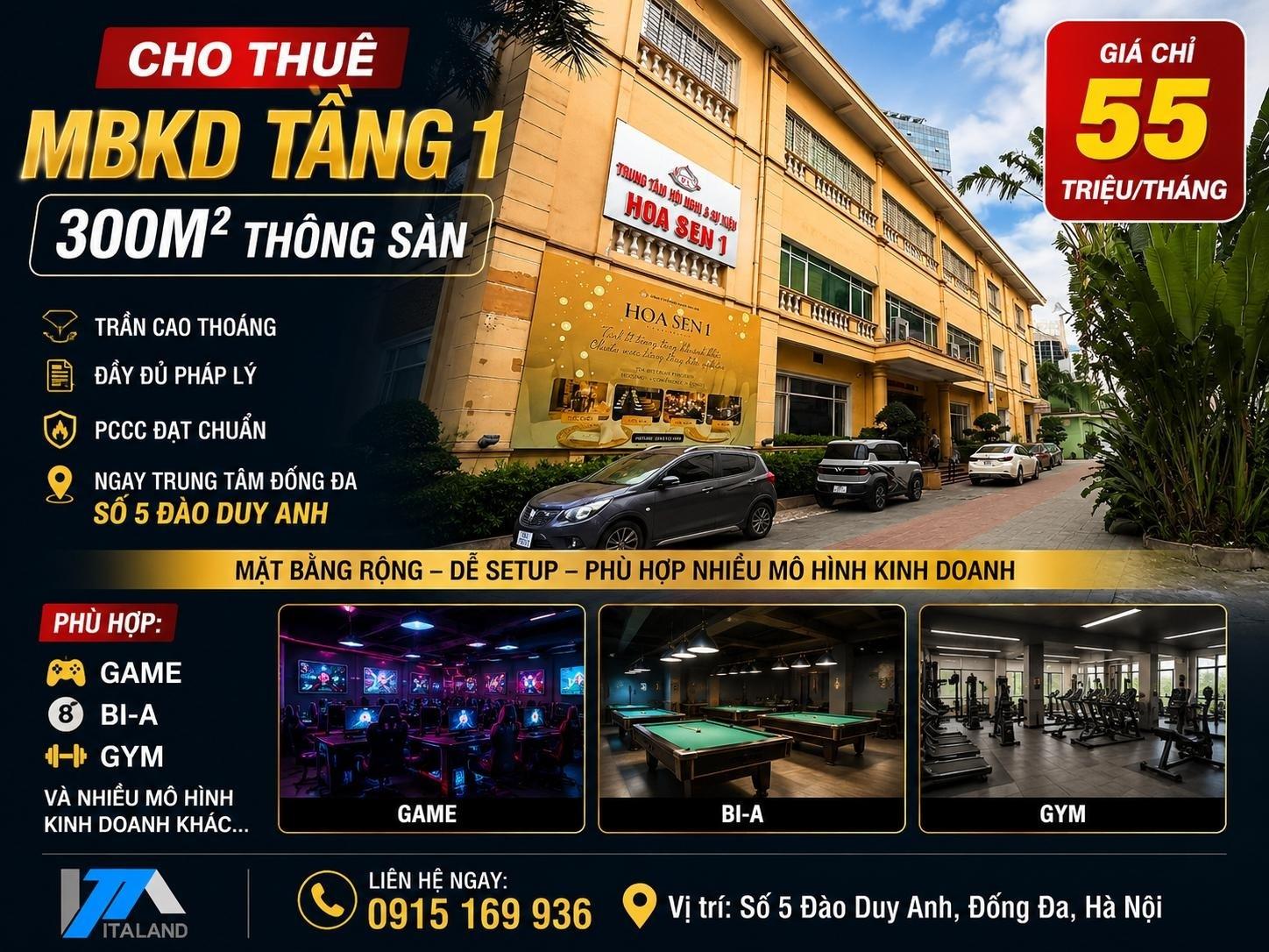 Cho thuê nhà phố tại Quận Đống Đa - Hà Nội, 300 m2, giá tốt