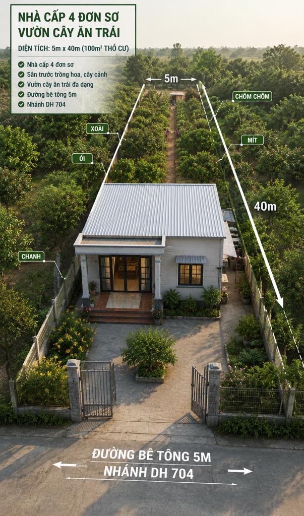 Bán nhanh lô đất 221 m2 tại Đường ĐH704 - Định An - Dầu Tiếng - Bình Dương, giá 410 tr