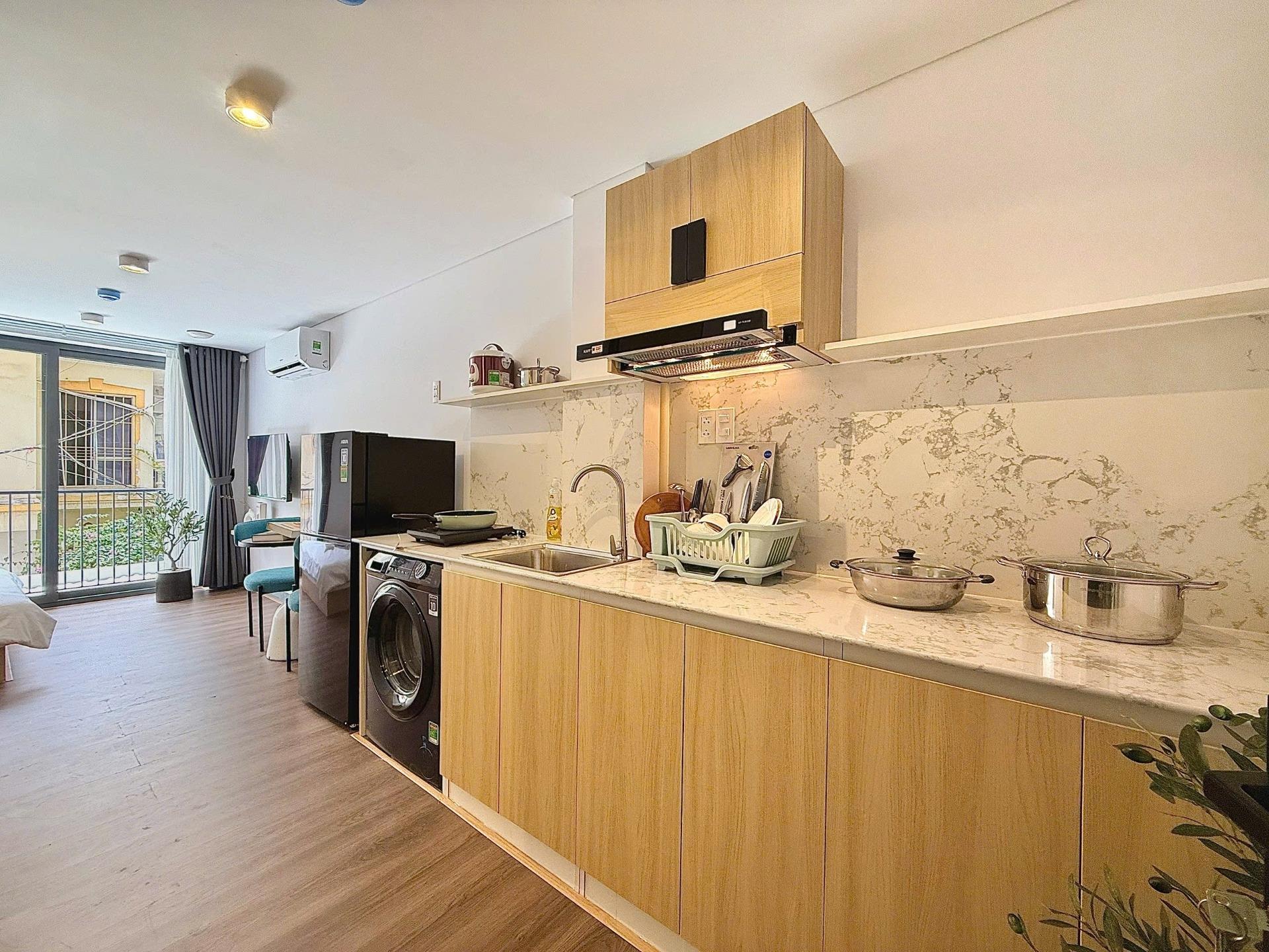 Cho thuê căn hộ studio_1pn _Gần chợ Tân Định_Hồ Con Rùa_Full nội thất_Gần nhà thờ hồng