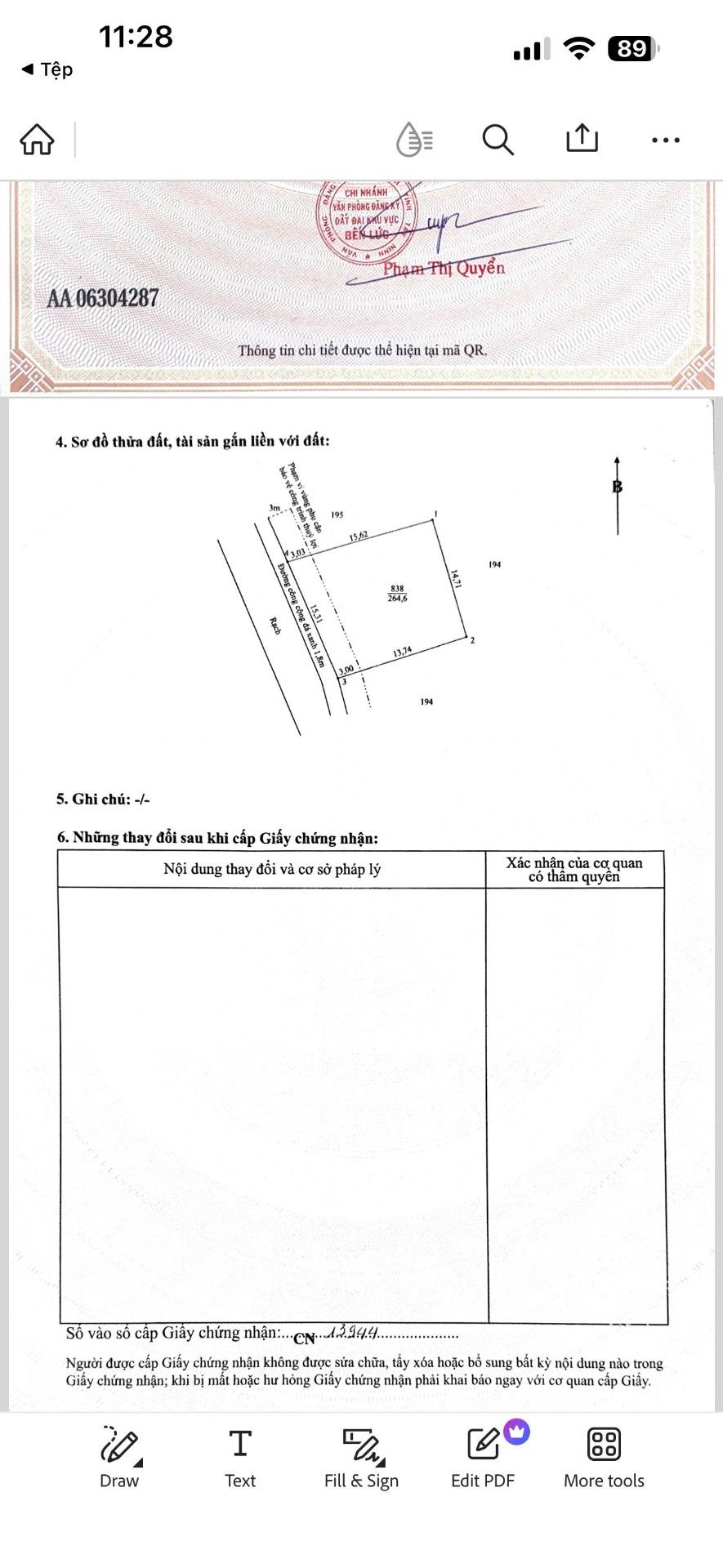 Cần bán nhanh nhà sổ riêng 564 m2, hướng Tây-Nam tại Đường Quốc lộ 1A - Bến Lức, giá 1,9 tỷ