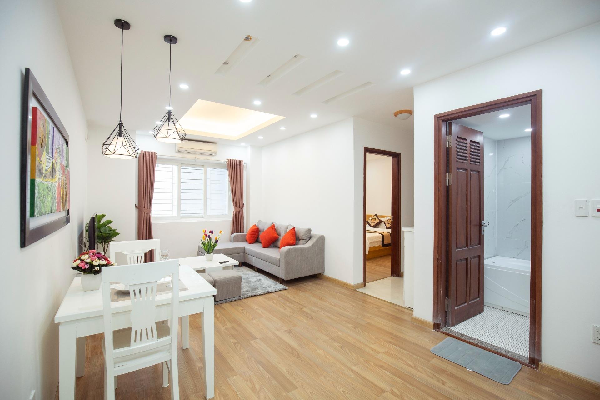 Toà nhà Sumitomo cho thuê căn hộ 1 ngủ tại 20 ngõ 12 Đào Tấn, 50m2, chỉ từ 14 triệu/ tháng