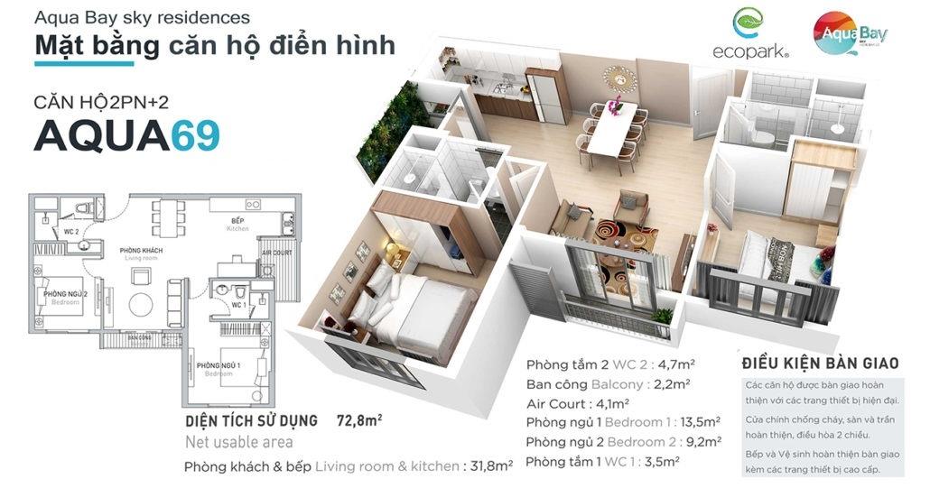 Bán căn hộ 70 m2, giá 4,15 tỷ tại Đường Trúc - Xuân Quan - Văn Giang - Hưng Yên