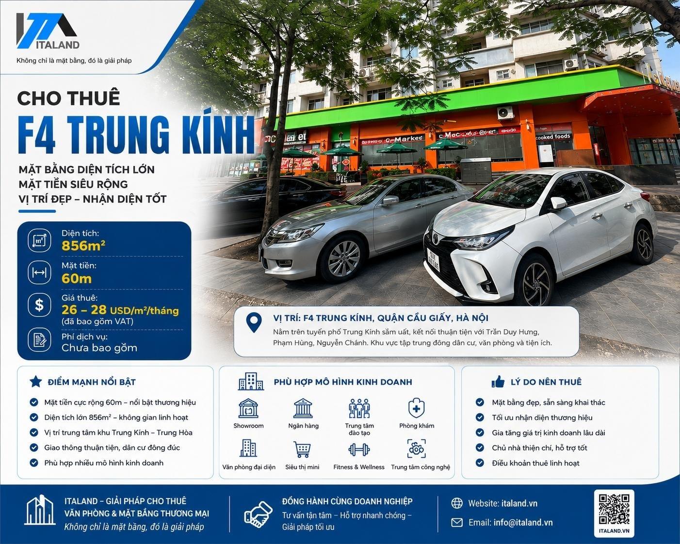 Cần cho thuê nhà mặt tiền tại Quận Cầu Giấy - Hà Nội, 856 m2, thỏa thuận