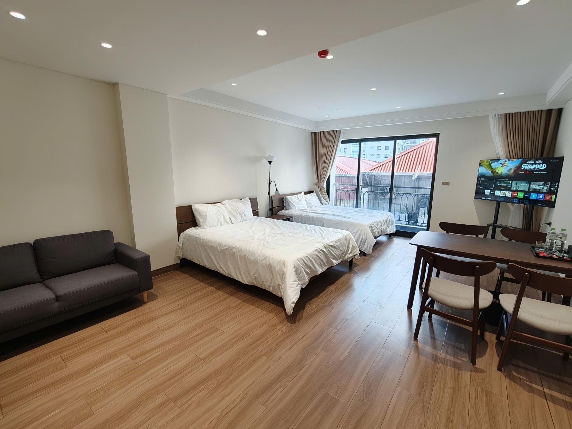 Cho thuê căn hộ Studio diện tích 53m² full nội thất tại Tranquil Homestay – Đội Cấn, Ba Đình