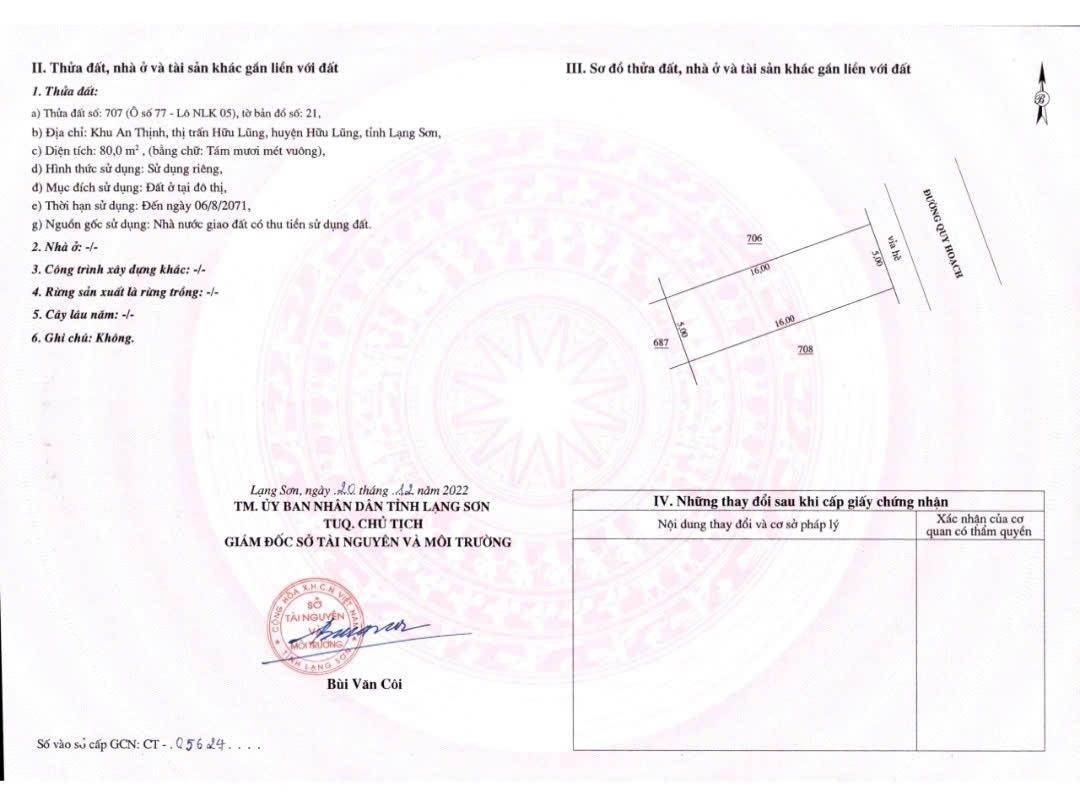 Sở hữu ngay miếng đất 80 m2, hướng Đông-Bắc tại Lạng Sơn, giá 2,8E-05 triệu