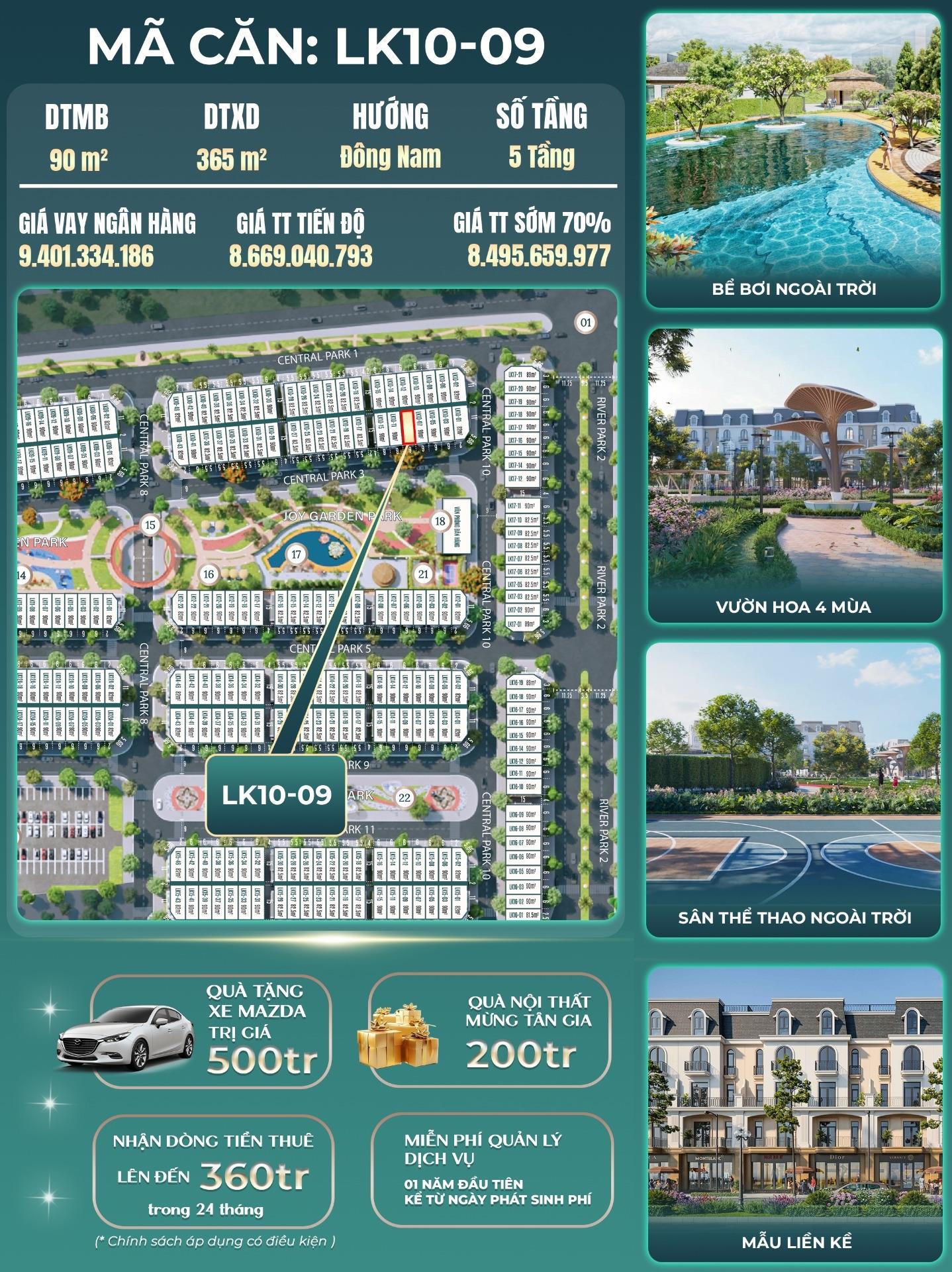 Bán gấp nhà lk 90 m2, giá 8,49 tỷ tại Xã Hoa Động - Thủy Nguyên - Hải Phòng