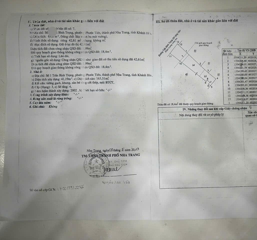 Cần bán gấp bán nhanh nhà mặt phố 63 m2 tại Đường Trần Bình Trọng - Nha Trang, giá 8,5 tỷ