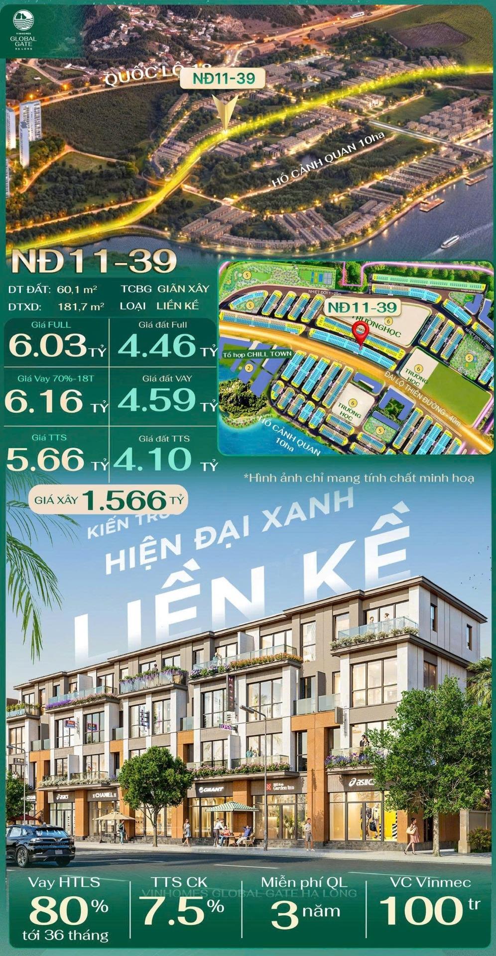 Chuyển nhượng biệt thự 65 m2, giá 5,6 tỷ tại Phường Hà An - Quảng Yên - Quảng Ninh