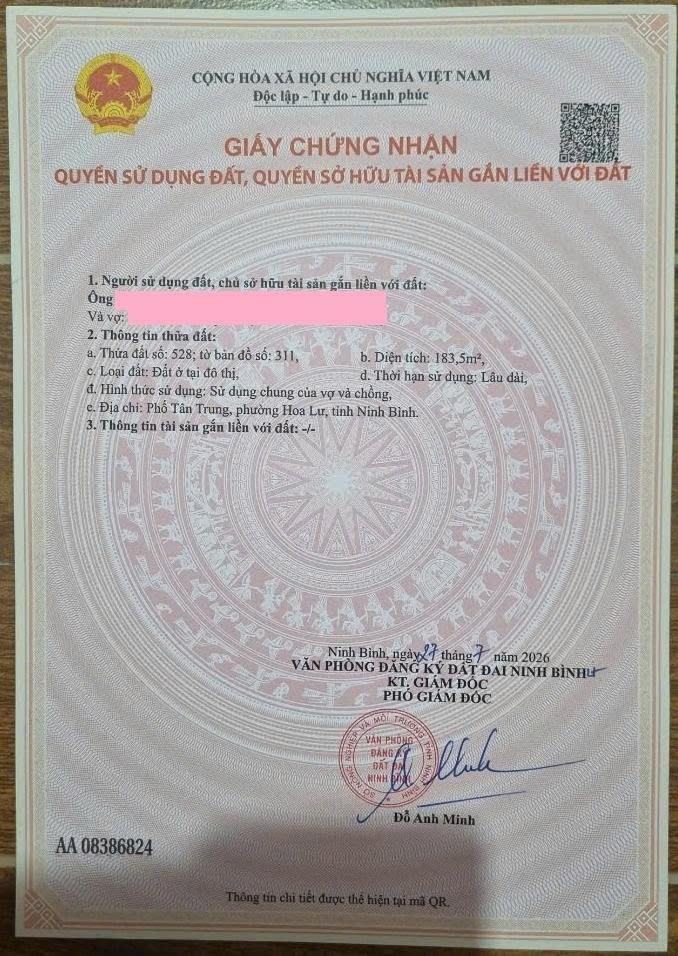 Cần bán gấp bán nhanh nhà phố 183,5 m2 tại Phường Tân Thành - Ninh Bình - Ninh Bình, giá 18,35 tỷ