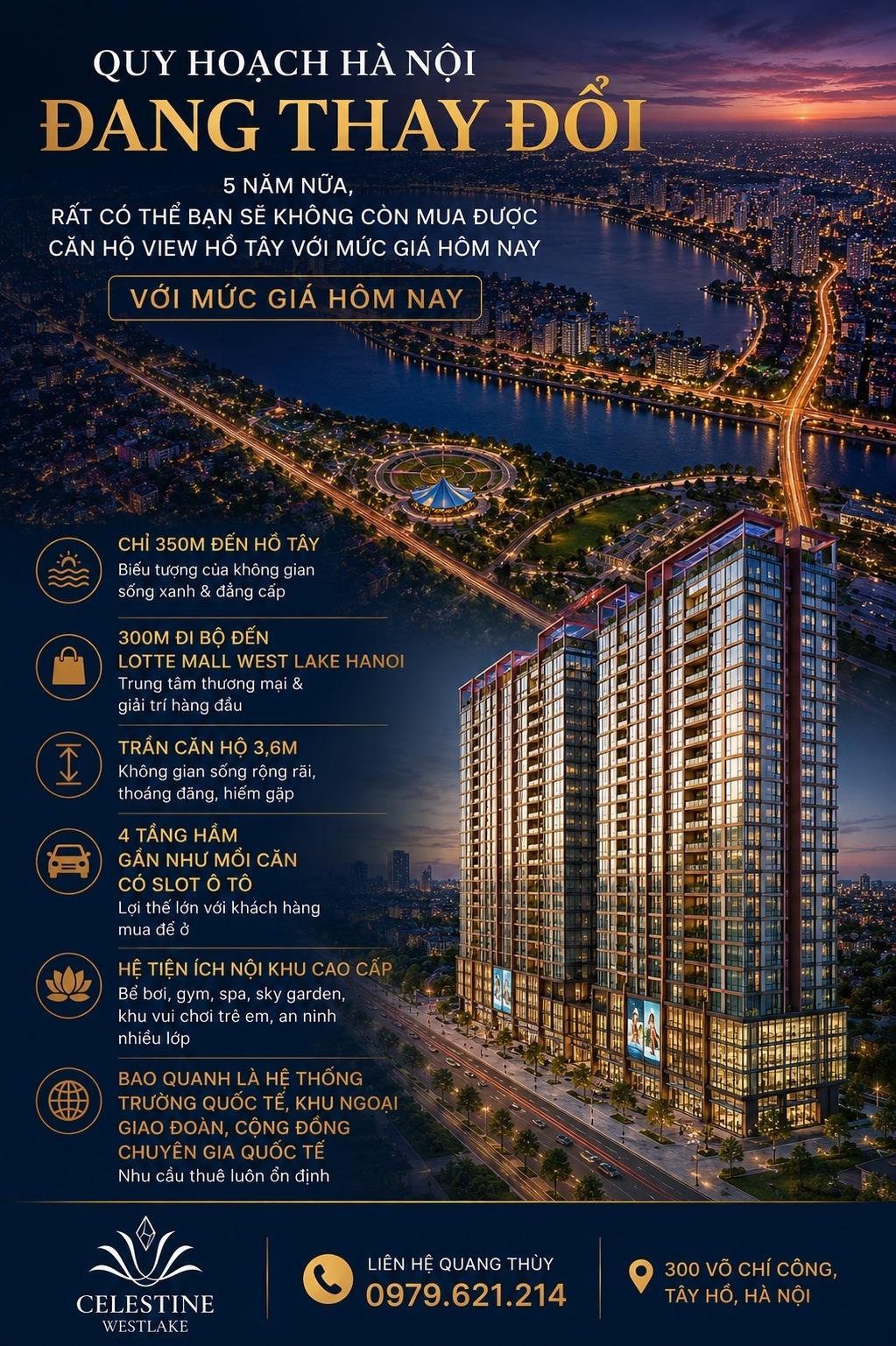 Cần bán gấp bán nhanh chung cư 110 m2, giá 22 tỷ tại Đường Võ Chí Công - Tây Hồ - Hà Nội