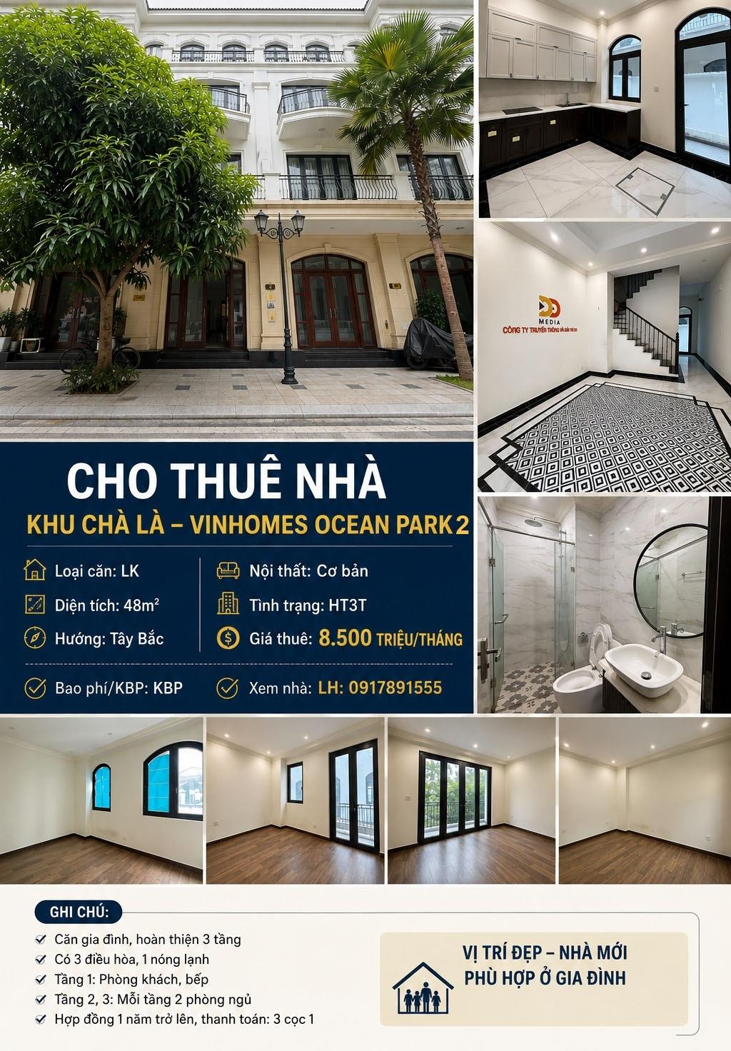 Cần cho thuê gấp liền kề, biệt thự 48 m2 tại Xã Long Hưng - Văn Giang - Hưng Yên, giá 8,5 tr/tháng
