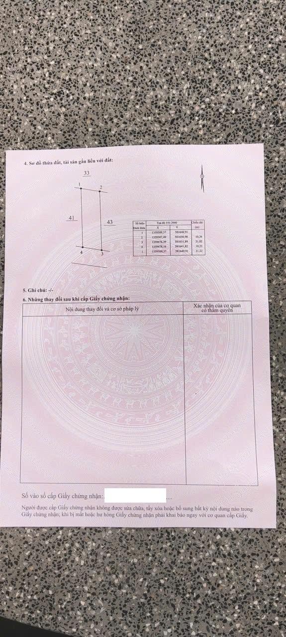 Cần bán gấp mảnh đất 311 m2, hướng Đông-Nam tại Diên Khánh - Khánh Hòa, giá 750 triệu