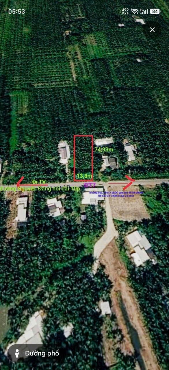 Bán gấp đất 1034 m2, hướng Bắc tại Xã Ðại Phúc - Càng Long - Trà Vinh, giá 1,6 tỷ