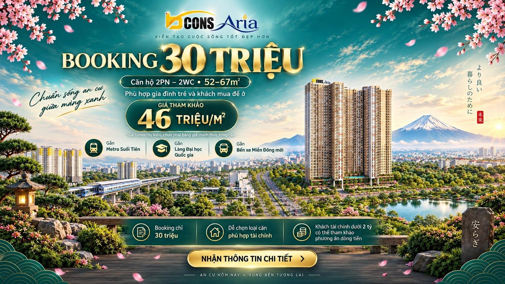 Cần bán căn chung cư 53,5 m2, giá 2,4 tỷ tại Phường Bình An - Dĩ An - Bình Dương