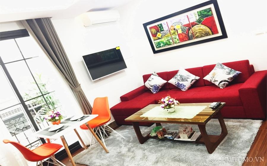 1 phòng ngủ | 55m² | Ban công riêng -  15 triệu/ tháng - dịch vụ - full nội thất tại 48/12 Đào Tấn