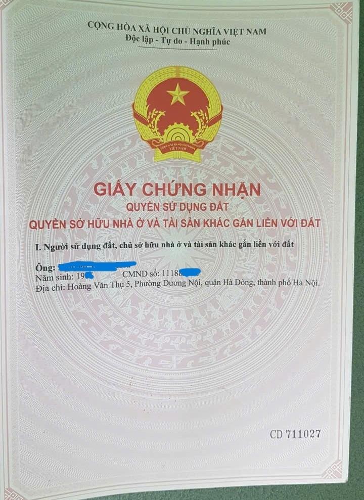Cần bán nhanh nhà sổ hồng riêng 60 m2, hướng Bắc tại Đường Chùa Võ - Dương Nội - Hà Đông, giá 9 tỷ