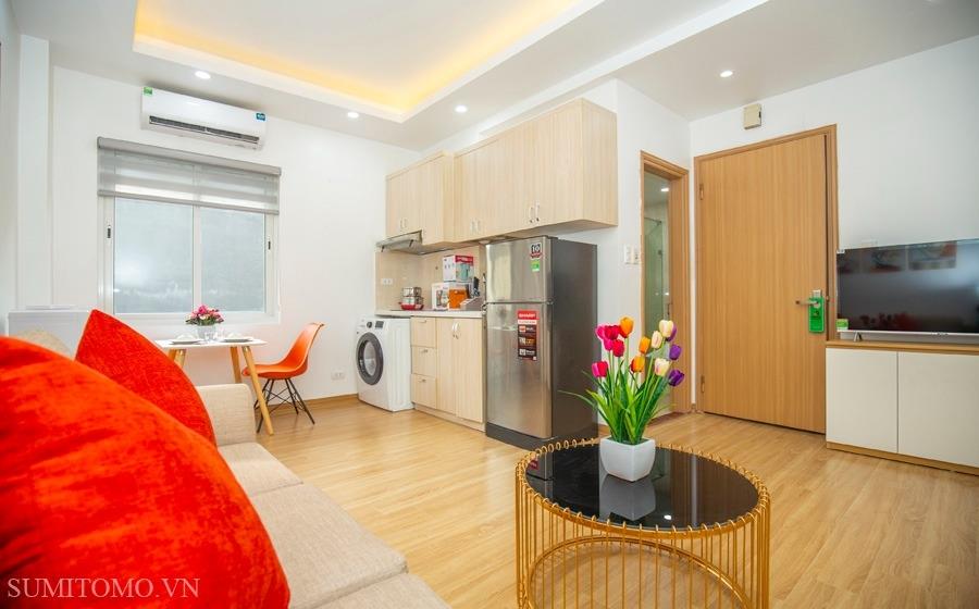 Căn hộ dịch vụ tại Linh Lang - mới - full đồ - 1N1K 60m2 - 14tr/ tháng - nhiều dịch vụ và tiện ích