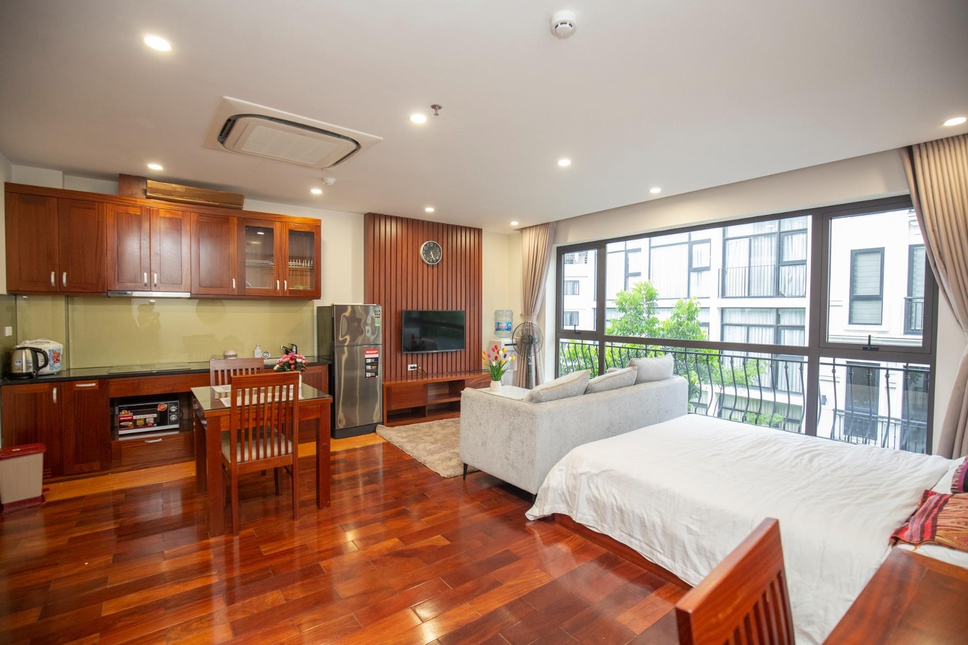 Cho thuê căn hộ dịch vụ 1 ngủ 60m² tại Đào Tấn – gần Lotte
