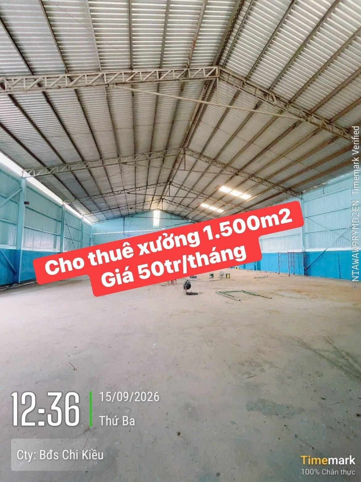 Cho Thuê Kho, Xưởng ngoài khu công nghiệp Đức Hòa - Long An | 1500m²