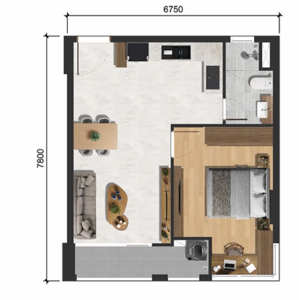 Chuyển nhượng căn chung cư 52 m2, giá 2,59 tỷ tại Phường Linh Xuân - Thủ Đức - TP Hồ Chí Minh