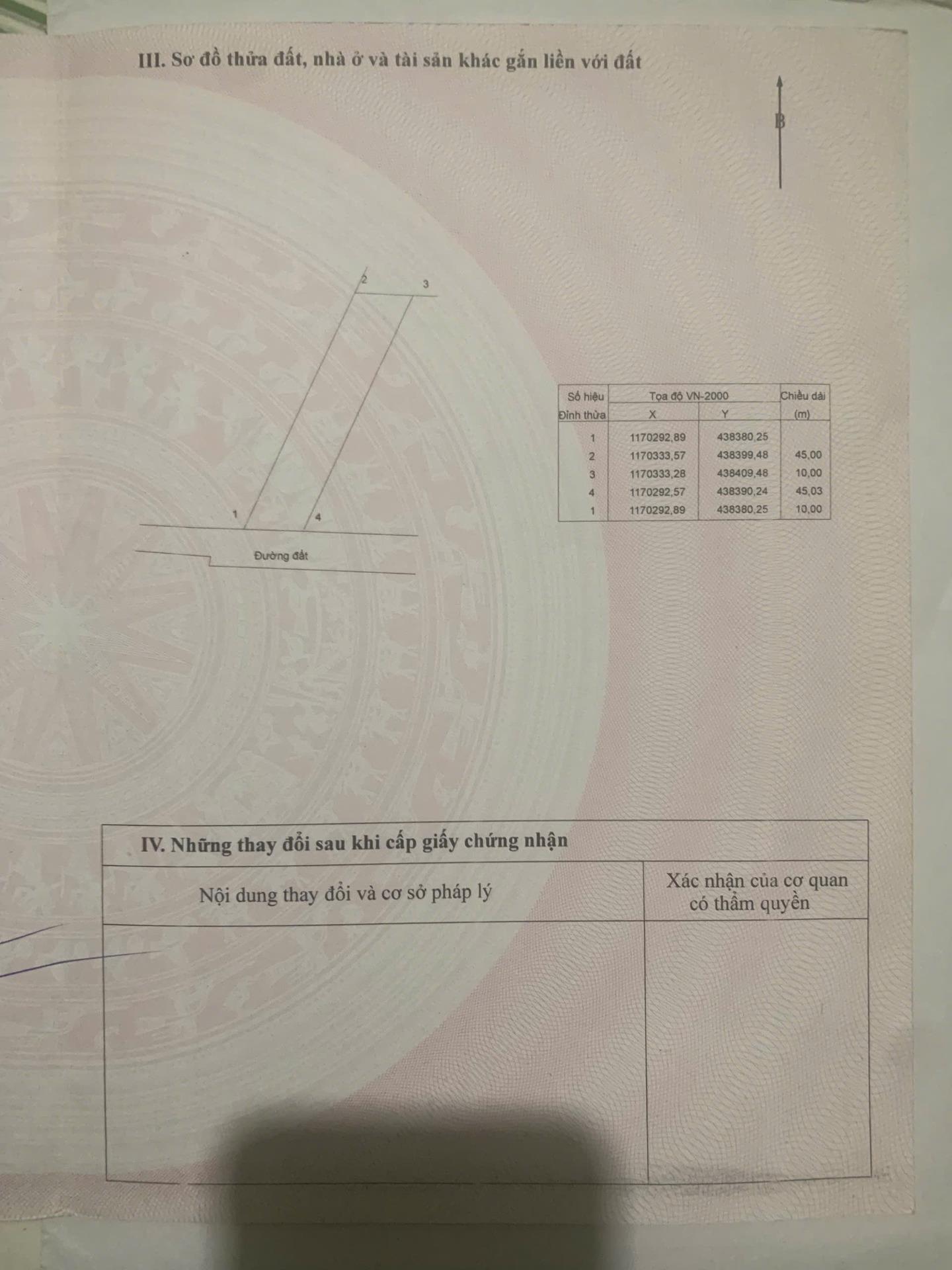 Cần bán nhanh đất 423 m2 tại Xã Nghĩa Thành - Châu Đức - Bà Rịa Vũng Tàu, giá 2,1 tỷ