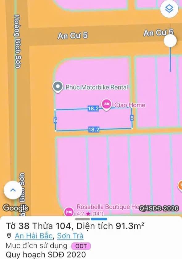 Sở hữu ngay nhà mặt phố 92 m2 tại Đường Hoàng Bích Sơn - Sơn Trà - Đà Nẵng, giá 28 tỷ