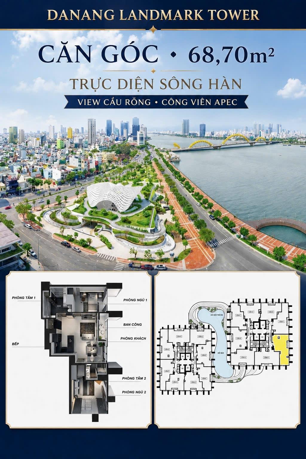 Cần bán gấp bán nhanh căn hộ 69 m2, giá 9,76 tỷ tại Đường Trần Văn Trứ - Hải Châu - Đà Nẵng
