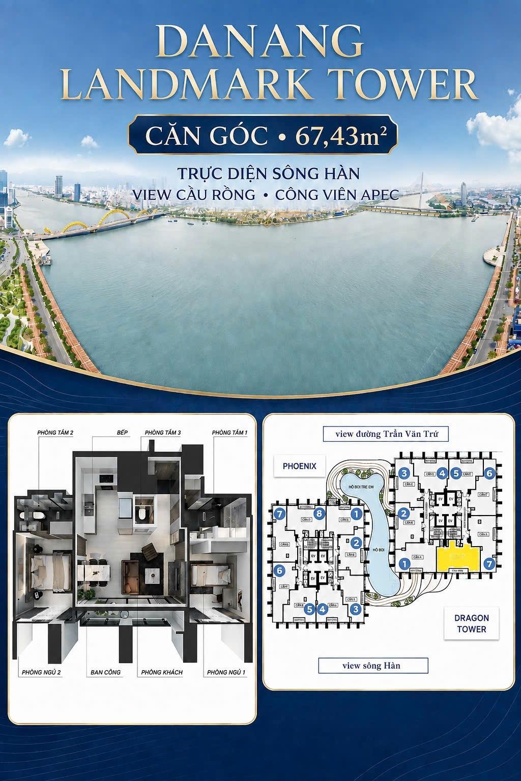 Sở hữu chung cư 68 m2, giá 11 tỷ tại Đường Bạch Đằng - Hải Châu - Đà Nẵng