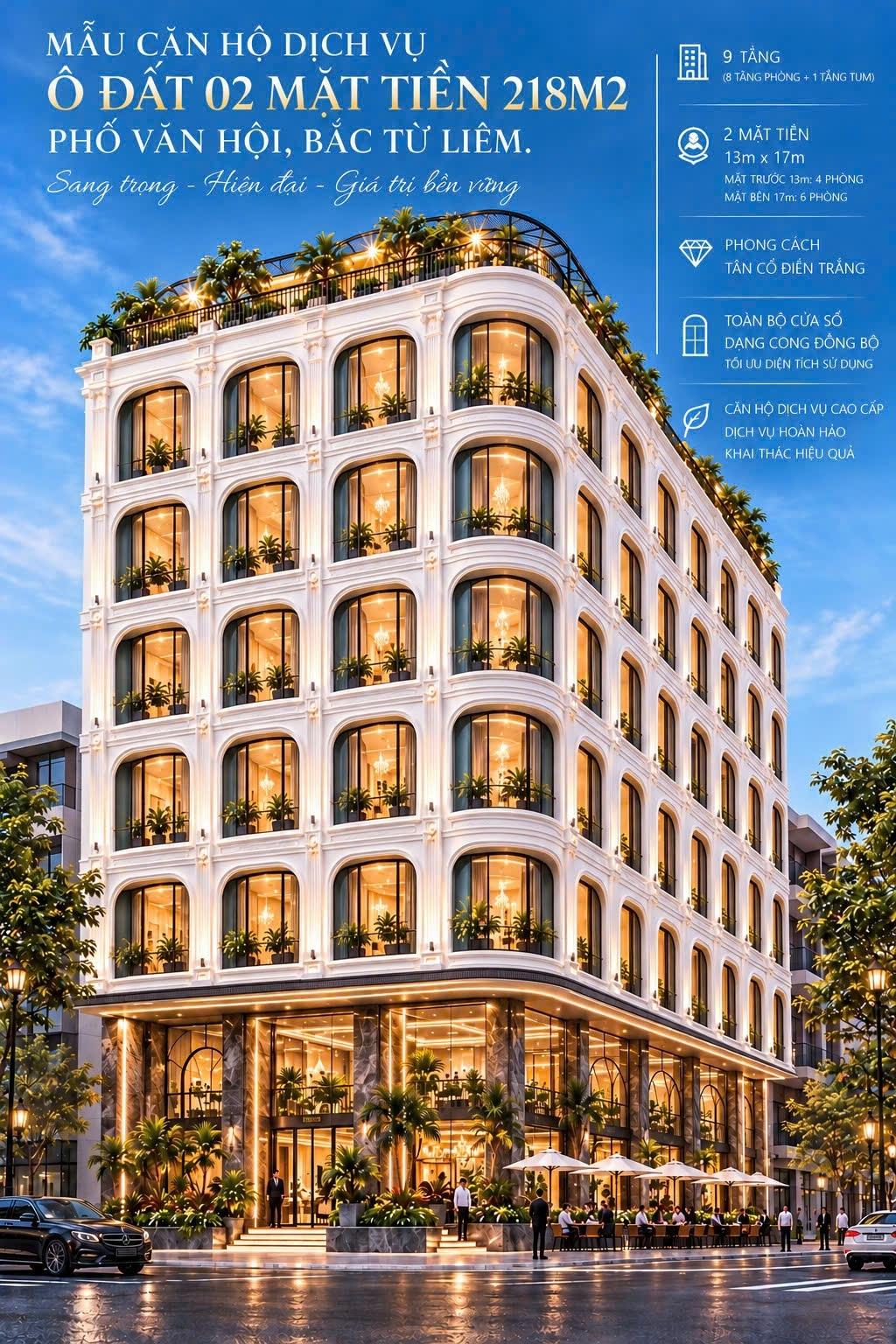 Bán gấp nhà mặt phố đẹp 218 m2, hướng Đông tại Đường Văn Hội - Đông Ngạc - Bắc Từ Liêm, giá 218 tr