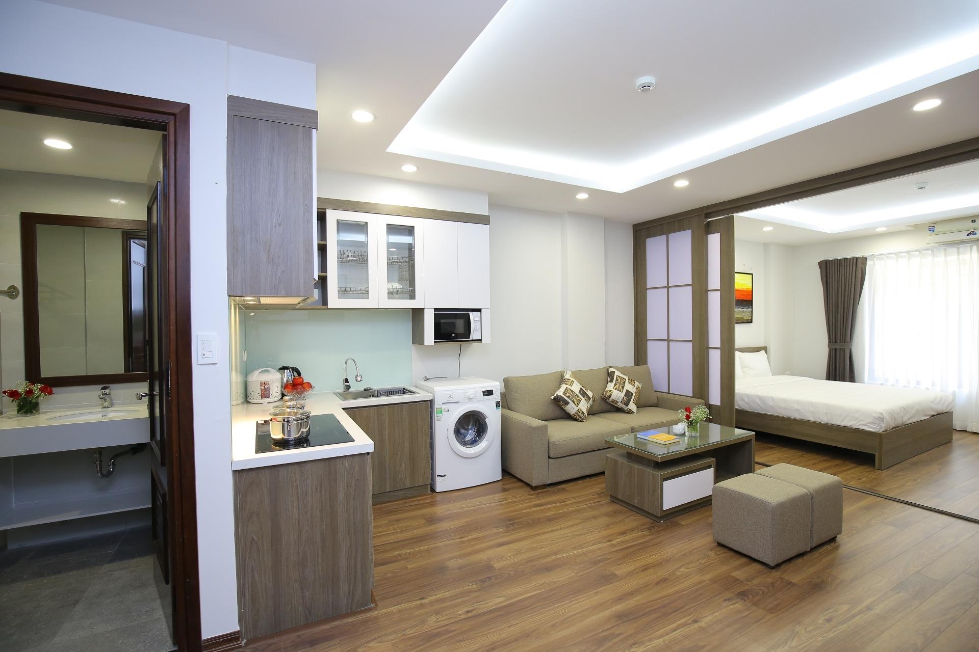 Tòa nhà sumitomo cho thuê căn hộ dịch vụ 1 ngủ 60m2 tại Đào Tấn gần Lotte.